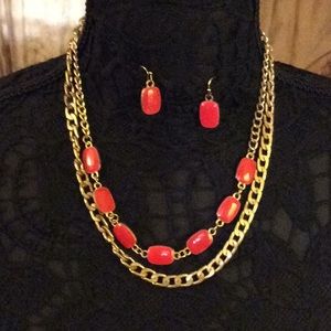 Charming Charlie’s Necklace And Earrings Set